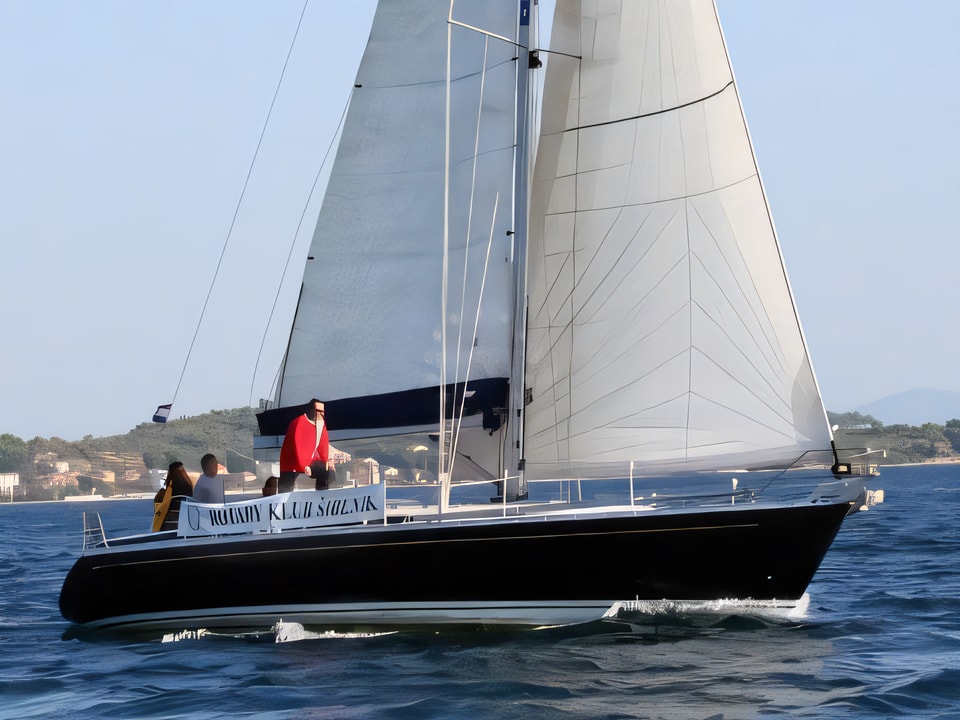 Exterior overview of Grand Soleil 46.3 sail boat for charter from Sibenik Marina Mandalina in the Sibenik sailing area Croatia