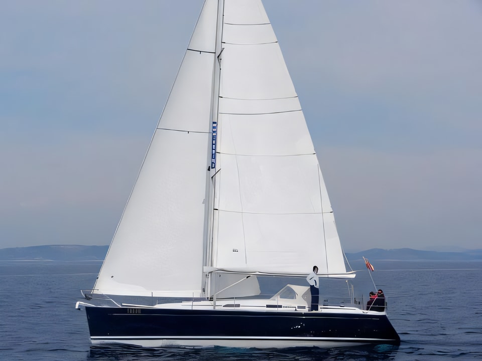 Exterior overview of Grand Soleil 40 sail boat for charter from Sibenik Marina Mandalina in the Sibenik sailing area Croatia