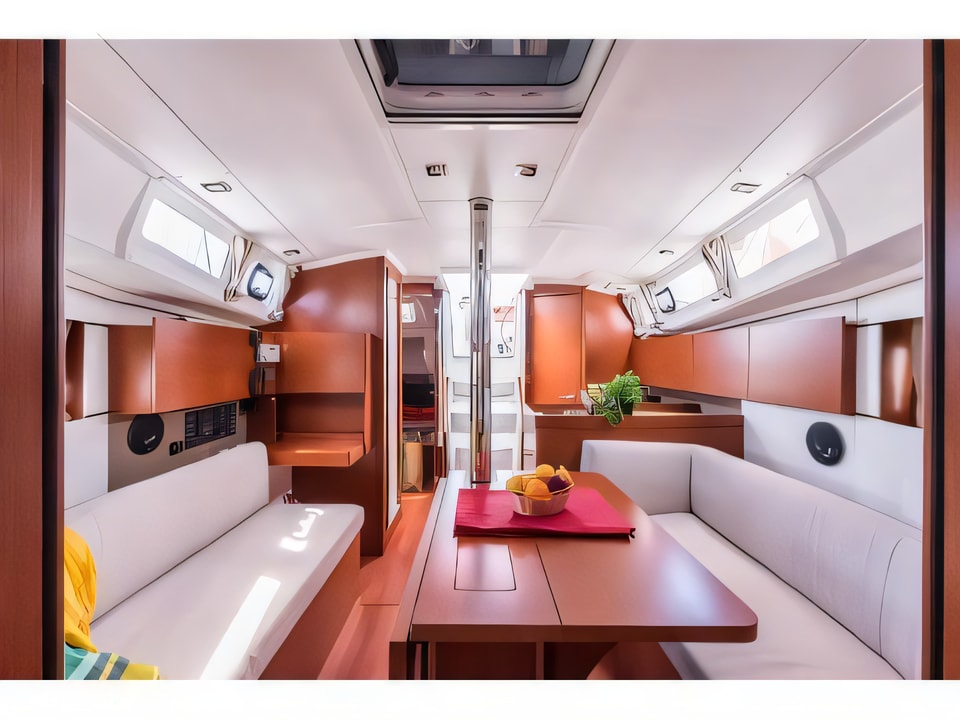 Interior of Oceanis 35.1 sail boat with 3 cabins Croatia yacht charter