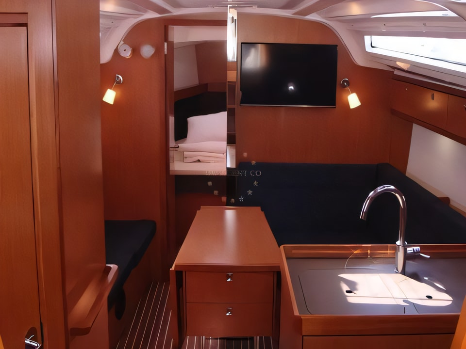 Interior of Bavaria Cruiser 37 sail boat with 3 cabins Croatia yacht charter