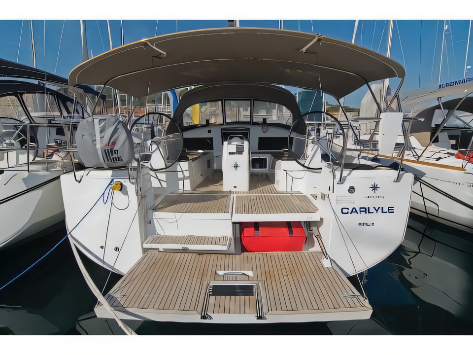 Exterior overview of Sun Odyssey 440 sail boat for charter from Split ACI Marina in the Split sailing area Croatia
