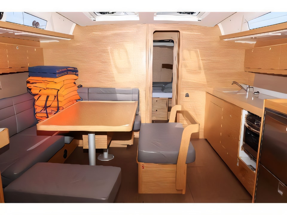 Interior of Dufour 460 Grand Large sail boat with 4 cabins Croatia yacht charter