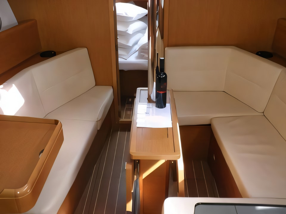 Interior of Sun Odyssey 36i sail boat with 3 cabins Croatia yacht charter