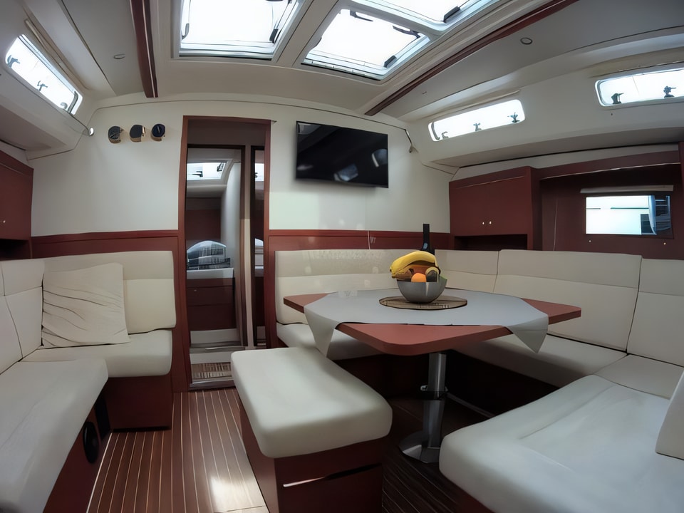 Interior of Hanse 455 sail boat with 4 cabins Croatia yacht charter