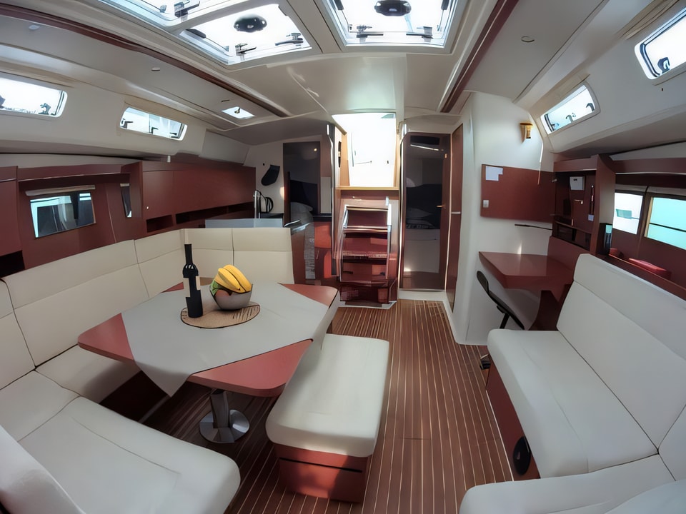 Interior of Hanse 455 sail boat with 4 cabins Croatia yacht charter