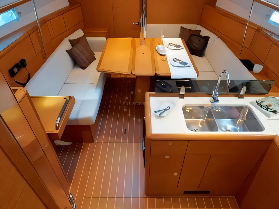Interior of Sunsail 38 / 2 sail boat with 2 cabins Croatia yacht charter