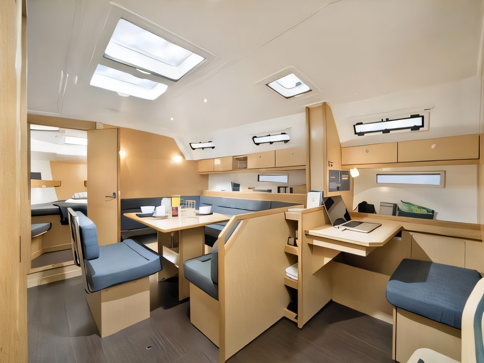 Interior of Bavaria Cruiser 40S sail boat with 3 cabins Croatia yacht charter