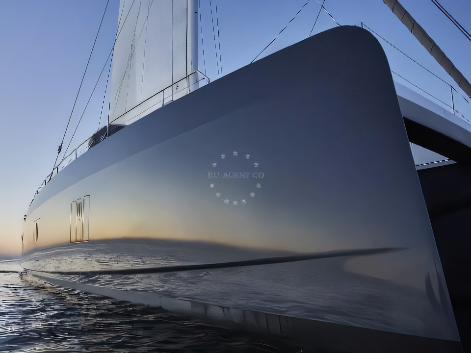Exterior overview of Sunreef 60 catamaran for charter from Kastela Gomilica Marina in the Sibenik sailing area Croatia