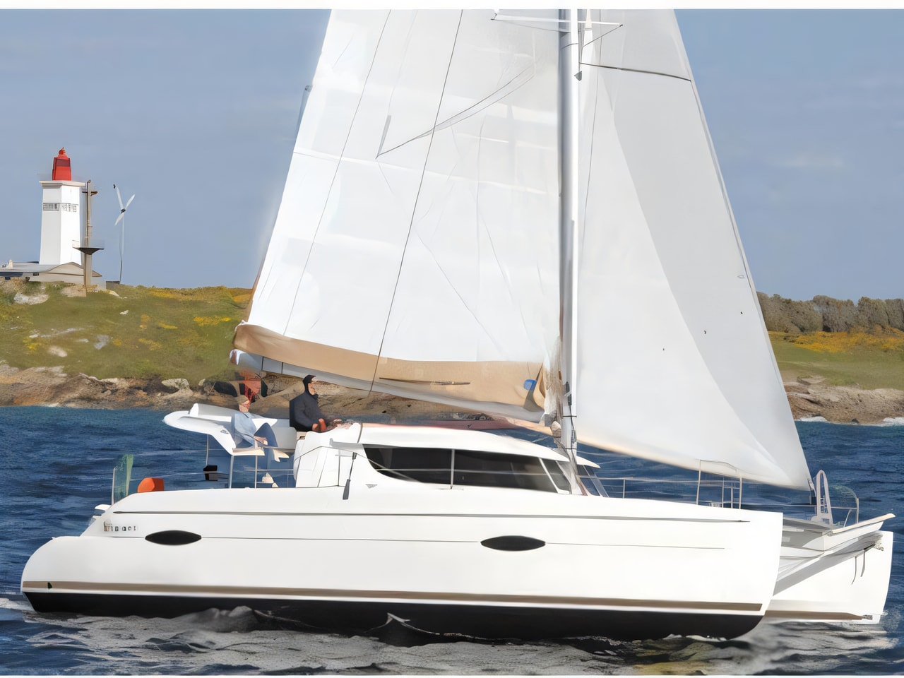 Exterior overview of Lipari 41 / 4WC catamaran for charter from Zadar Marina Zadar in the Zadar sailing area Croatia