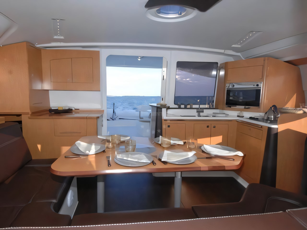Layout of Lipari 41 / 4WC catamaran with 4 cabins Croatia yacht charter