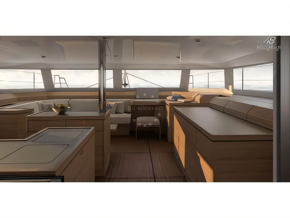 Interior of Dufour Catamaran 48 catamaran with 6 cabins Croatia yacht charter