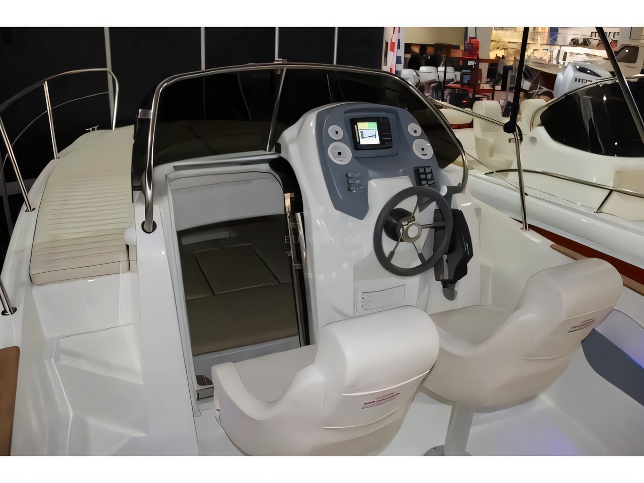 Interior of HM 22 Fly SUNDECK motor boat with 0 cabins Croatia yacht charter