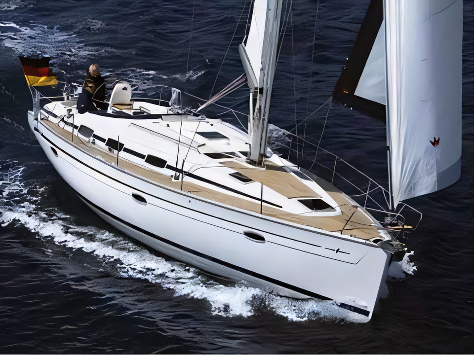 Exterior overview of Bavaria 39 Cruiser sail boat for charter from Trogir ACI Marina in the Split sailing area Croatia