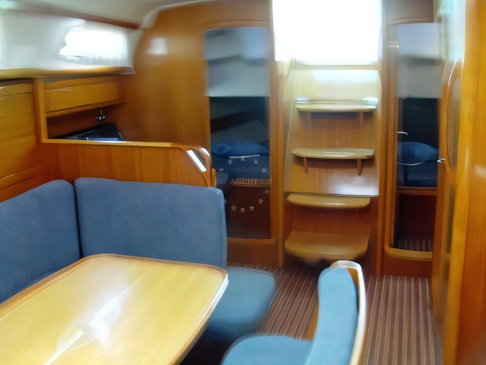 Layout of Bavaria 39 Cruiser sail boat with 3 cabins Croatia yacht charter