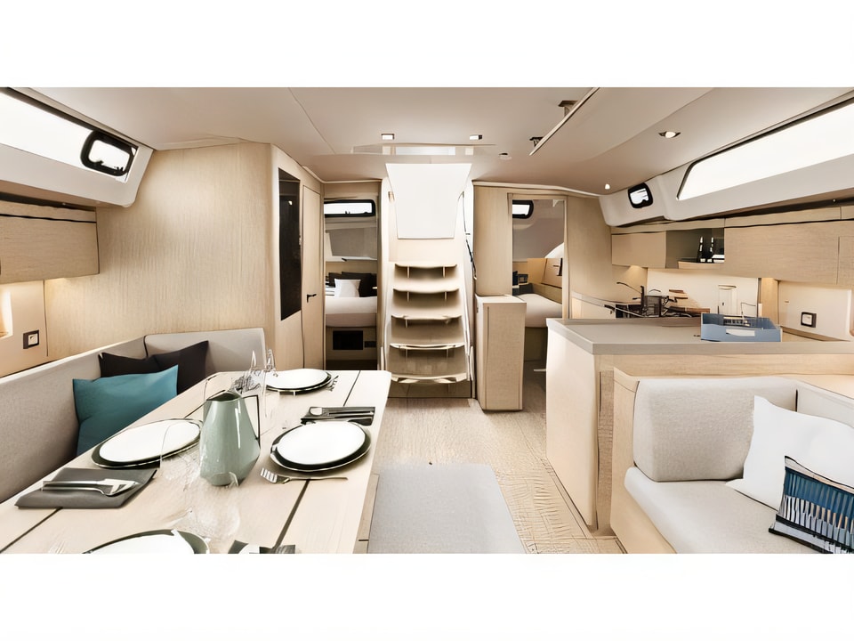 Interior of Oceanis 46.1 sail boat with 4 cabins Croatia yacht charter
