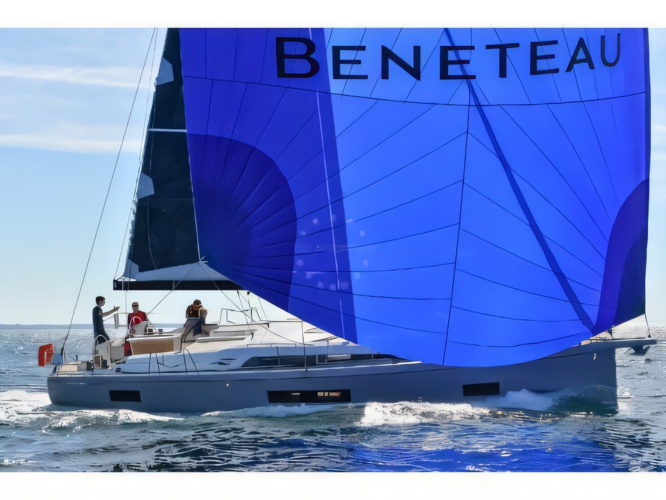 Exterior overview of Oceanis 46.1 -4cab sail boat for charter from Split ACI Marina in the Split sailing area Croatia