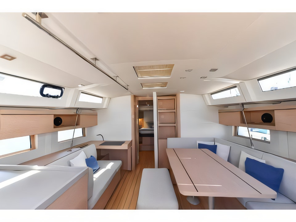 Interior of Oceanis 46.1 -4cab sail boat with 4 cabins Croatia yacht charter