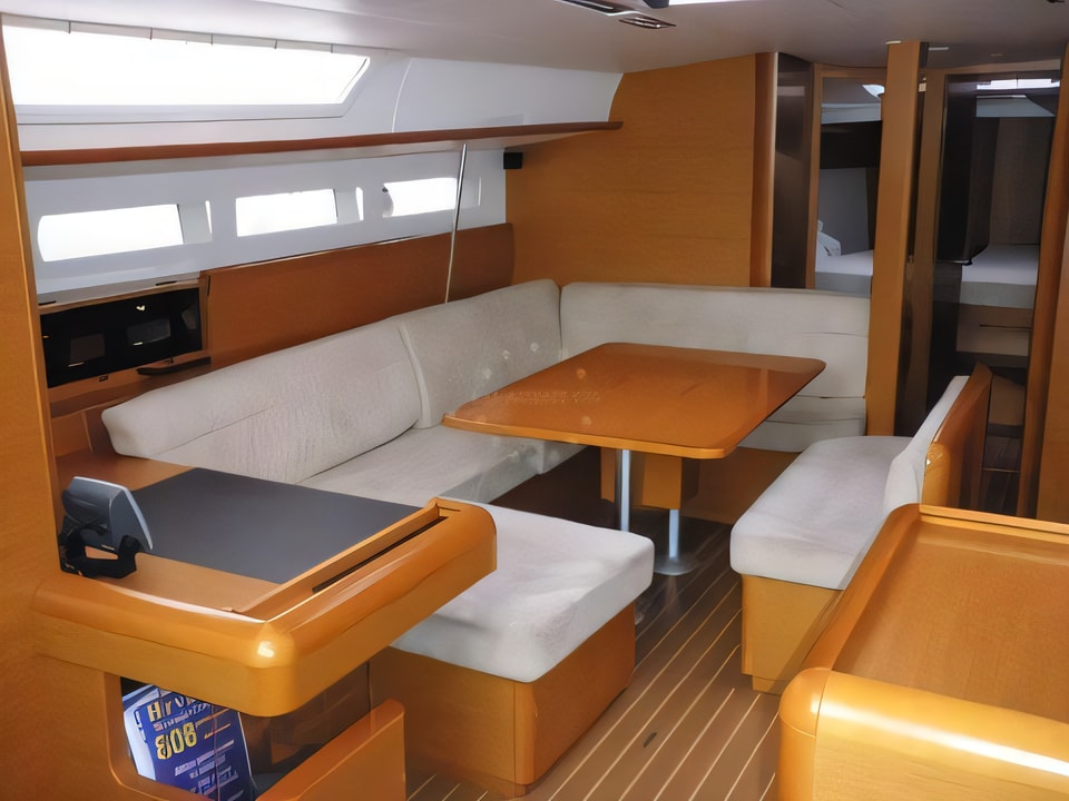 Interior of Sun Odyssey 509 sail boat with 5 cabins Croatia yacht charter