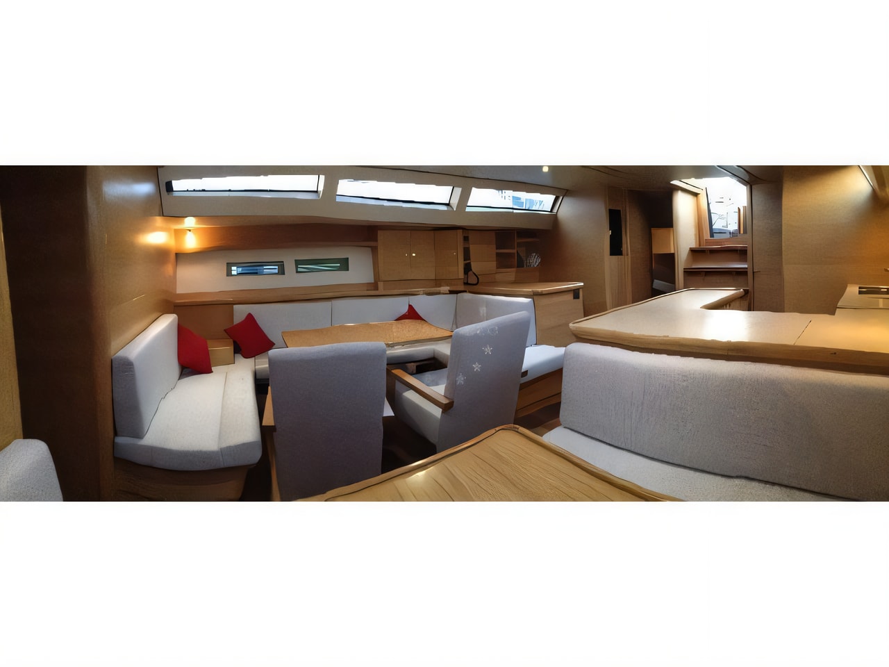 Layout of D&D Kufner 54.2 sail boat with 5 cabins Croatia yacht charter