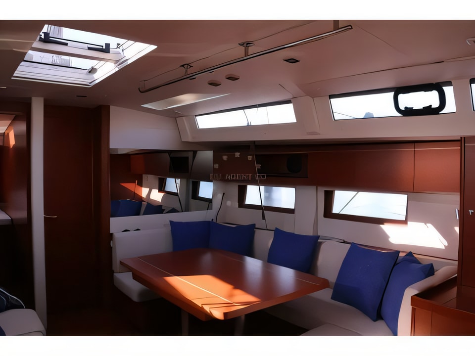 Interior of Oceanis 51.1 First Line sail boat with 4 cabins Croatia yacht charter