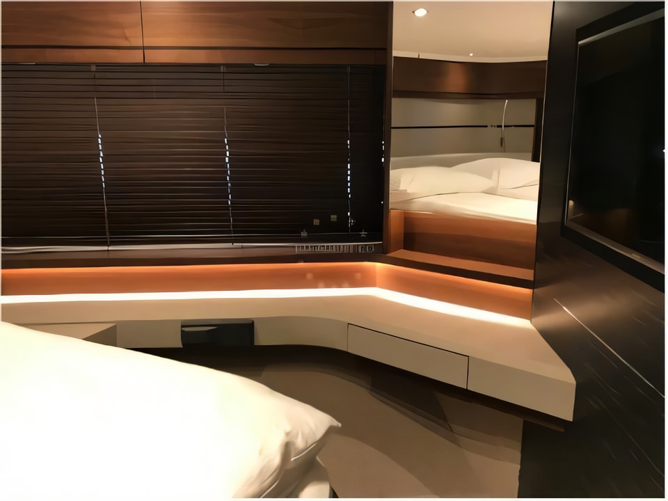 Interior of Princess S65 motoryacht with 4 cabins Croatia yacht charter