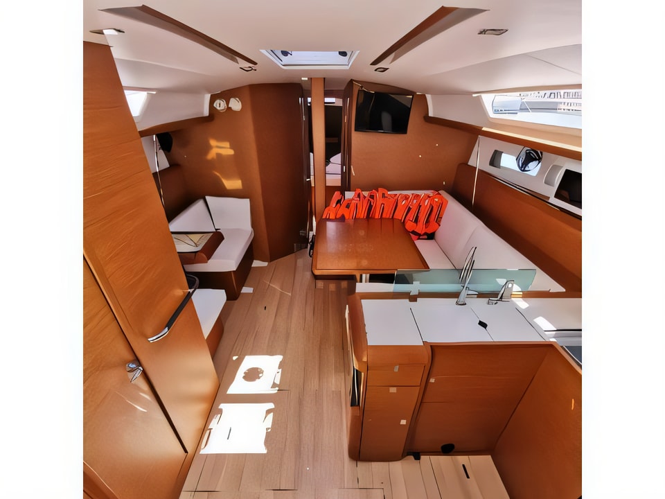 Interior of Sun Odyssey 449 sail boat with 4 cabins Croatia yacht charter