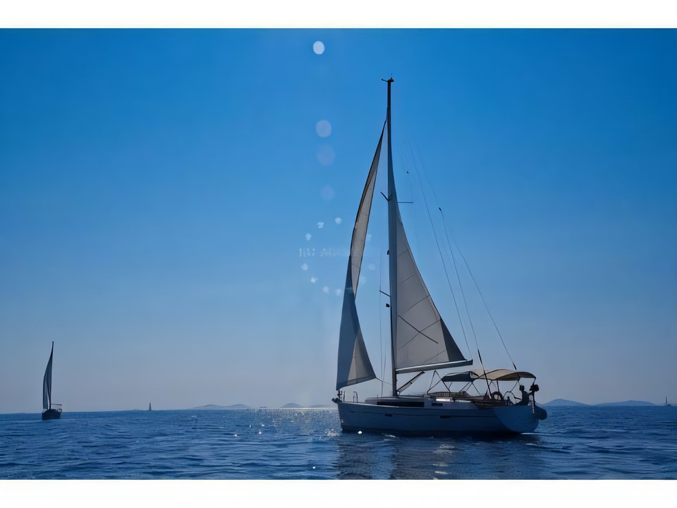 Exterior overview of Bavaria Cruiser 41 sail boat for charter from Murter Marina Hramina in the Sibenik sailing area Croatia