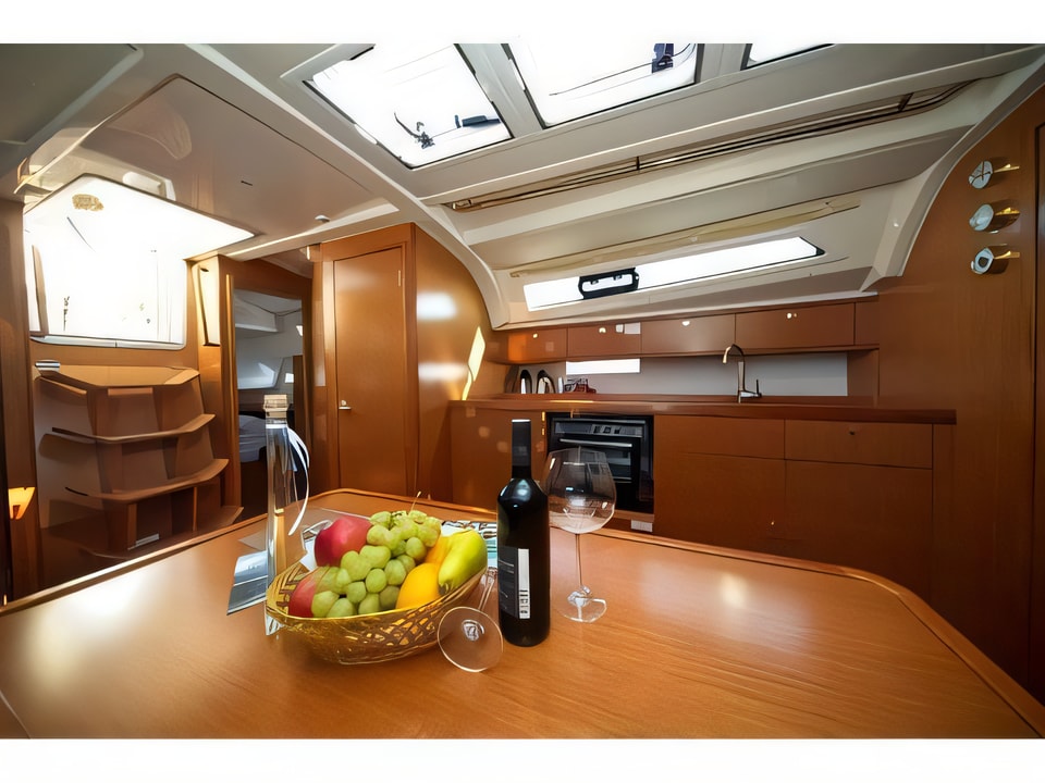 Interior of Bavaria Cruiser 41 sail boat with 3 cabins Croatia yacht charter