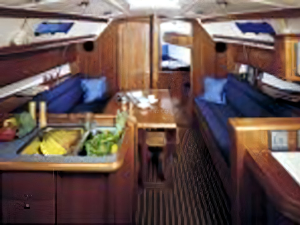 Interior of Bavaria 36 Cruiser sail boat with 3 cabins Croatia yacht charter