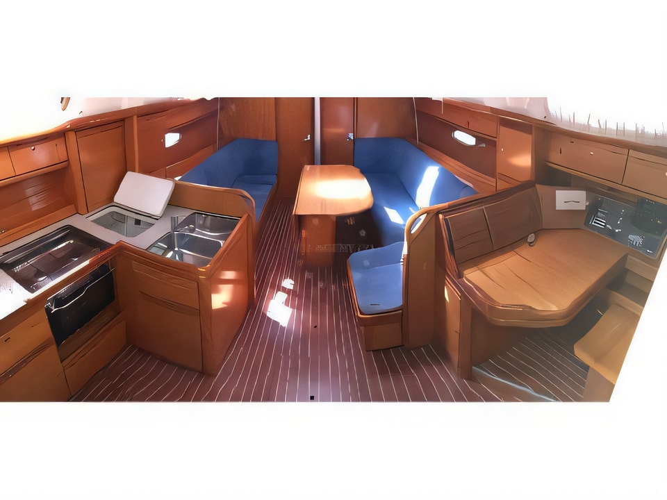 Interior of Bavaria 37 Cruiser sail boat with 3 cabins Croatia yacht charter