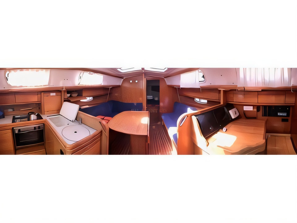 Interior of Bavaria 33 Cruiser sail boat with 2 cabins Croatia yacht charter