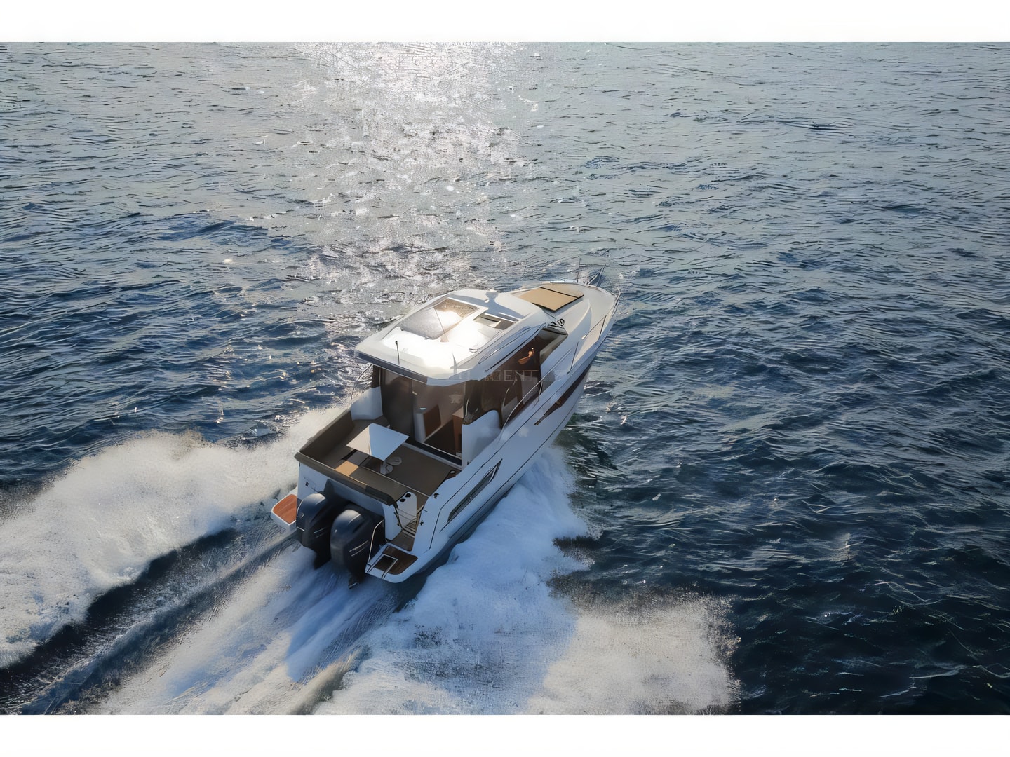 Exterior overview of Merry Fisher 895 motor boat for charter from SCT Marina Trogir in the Split sailing area Croatia