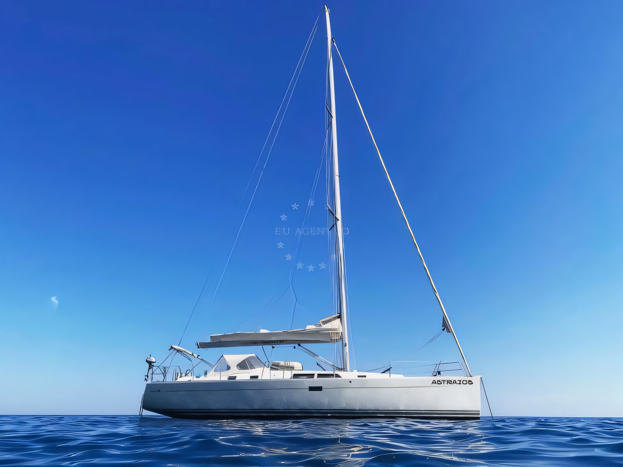 Exterior overview of Hanse 430e sail boat for charter from Marina Medulin in the Istria / Kvarner sailing area Croatia