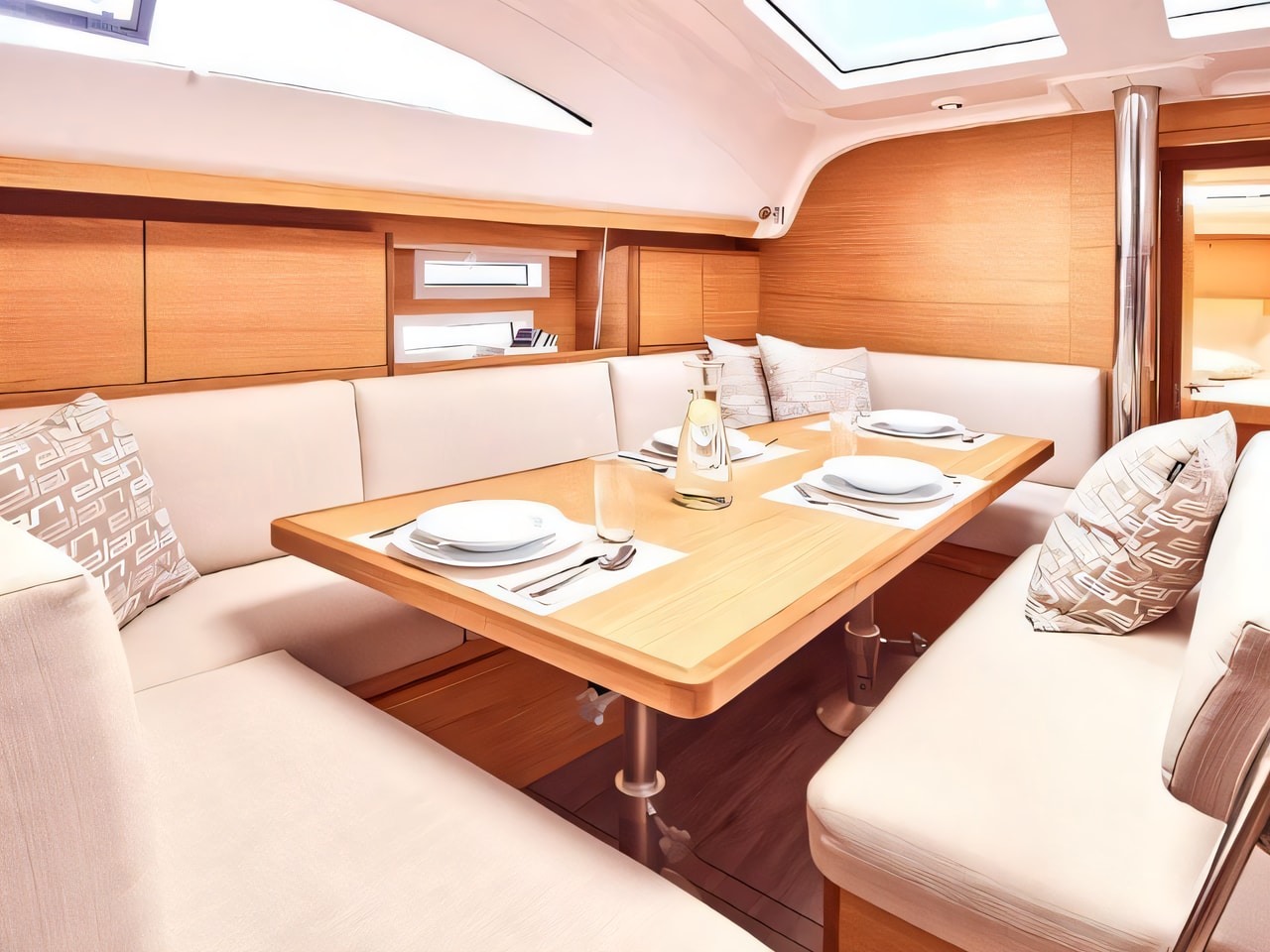 Layout of Elan Impression 45.1 sail boat with 4 cabins Croatia yacht charter