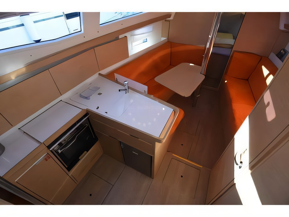 Interior of Elan 35 Impression sail boat with 3 cabins Croatia yacht charter