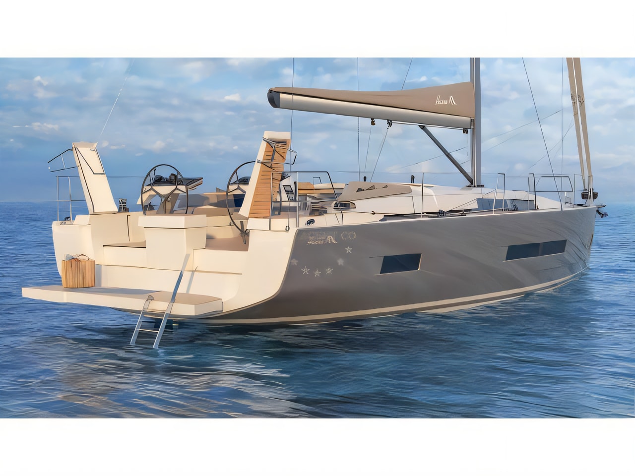 Exterior overview of Hanse 460 sail boat for charter from Marina Medulin in the Istria / Kvarner sailing area Croatia