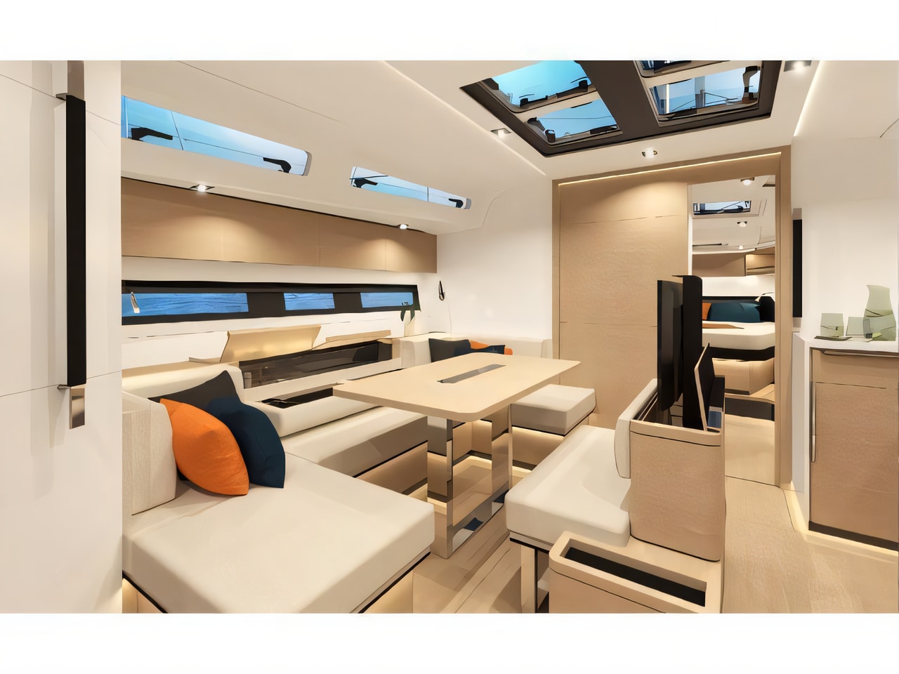 Layout of Hanse 460 sail boat with 5 cabins Croatia yacht charter