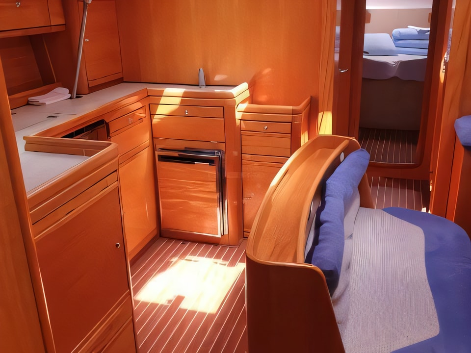 Interior of Bavaria 46 sail boat with 4 cabins Croatia yacht charter