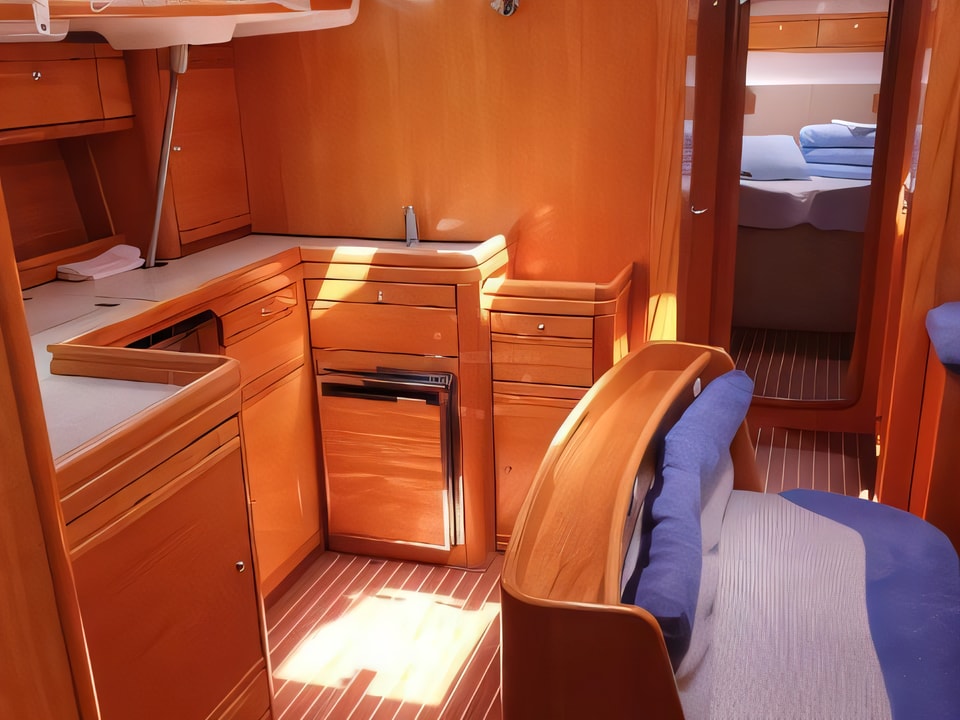 Interior of Bavaria 46 sail boat with 4 cabins Croatia yacht charter