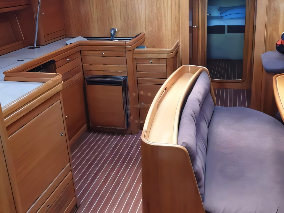 Interior of Bavaria 46 sail boat with 4 cabins Croatia yacht charter