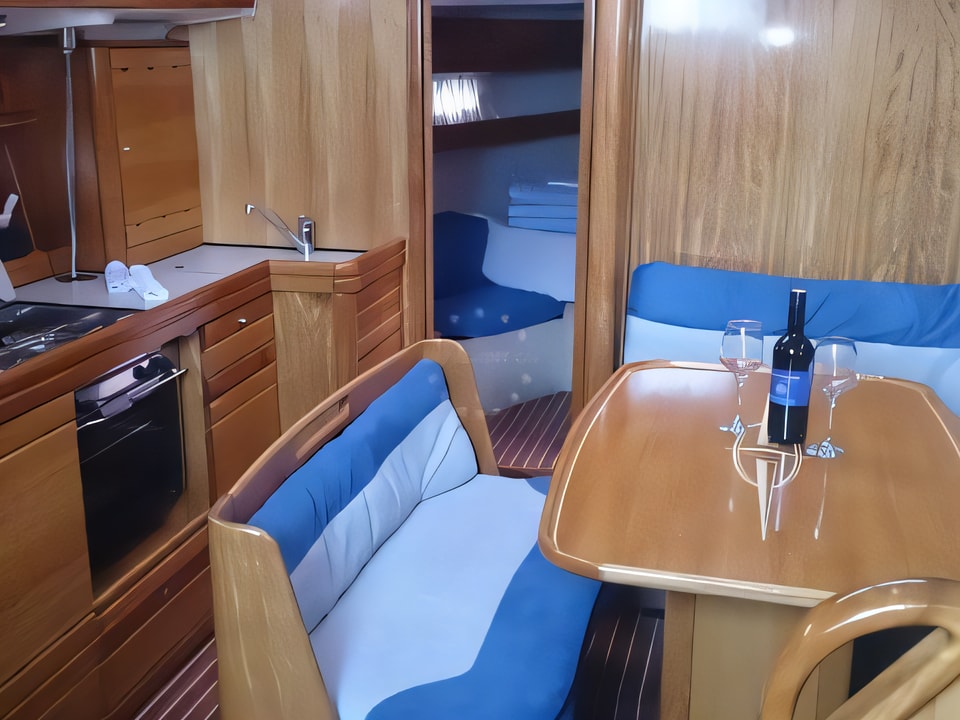 Interior of Bavaria 39 Cruiser sail boat with 3 cabins Croatia yacht charter