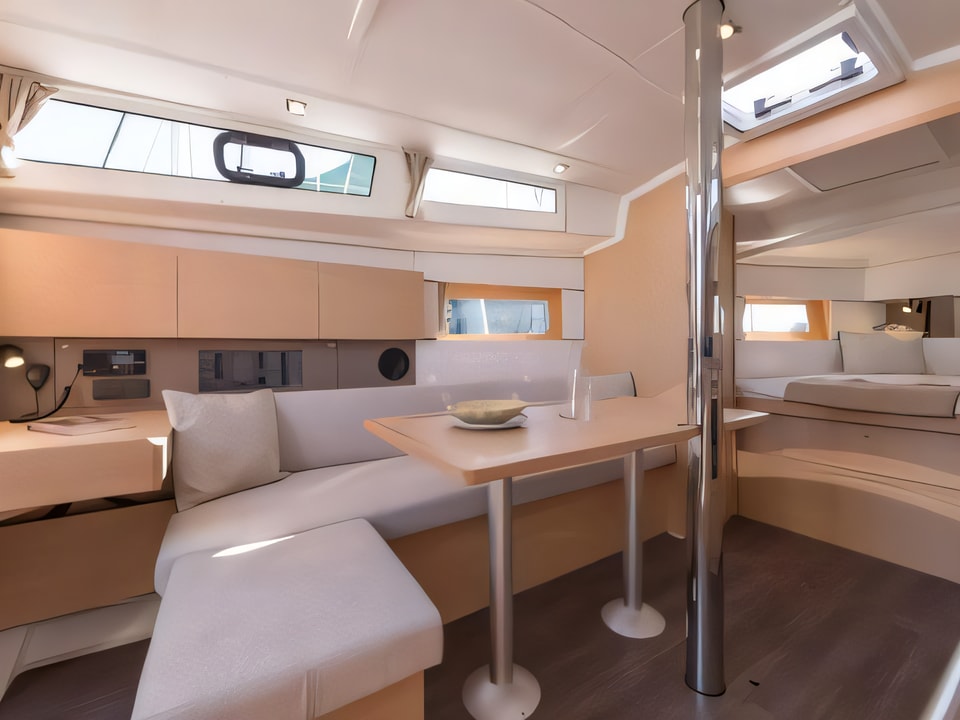 Interior of Oceanis 38.1 sail boat with 3 cabins Croatia yacht charter