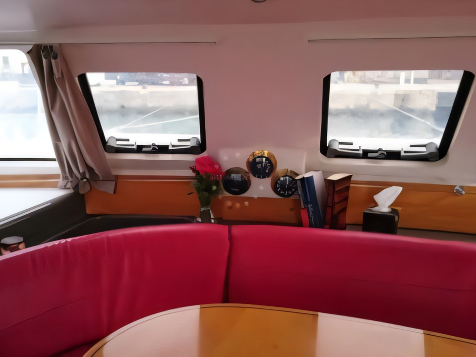 Interior of Lavezzi 40 catamaran with 4 cabins Croatia yacht charter