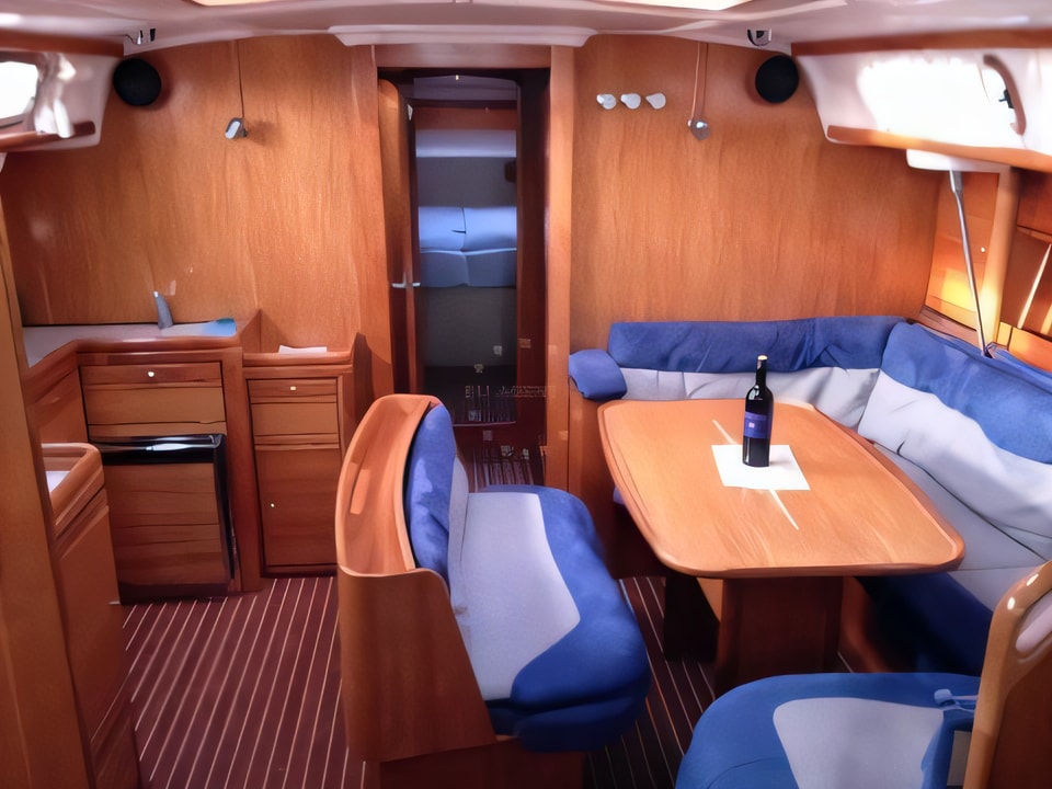 Interior of Bavaria 46 sail boat with 4 cabins Croatia yacht charter