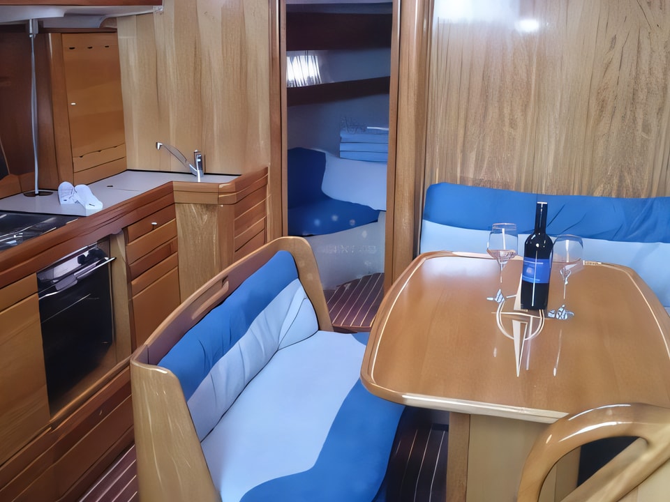 Interior of Bavaria 39 Cruiser sail boat with 3 cabins Croatia yacht charter