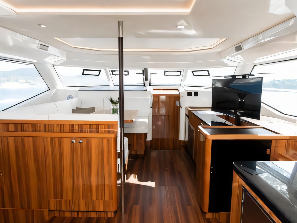 Interior of Aquila 44 Power catamaran catamaran with 3 cabins Croatia yacht charter