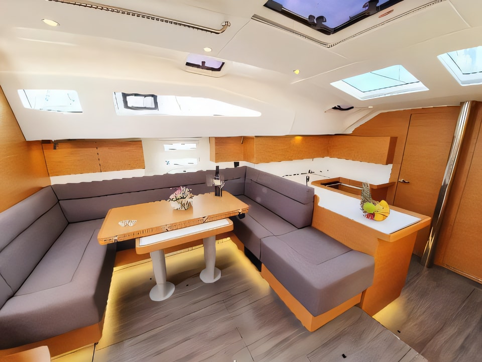 Interior of Elan 50 Impression sail boat with 5 cabins Croatia yacht charter