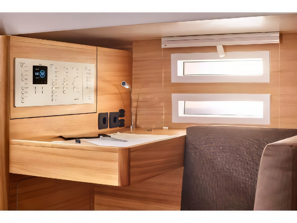 Layout of Elan Impression 50.1 sail boat with 5 cabins Croatia yacht charter