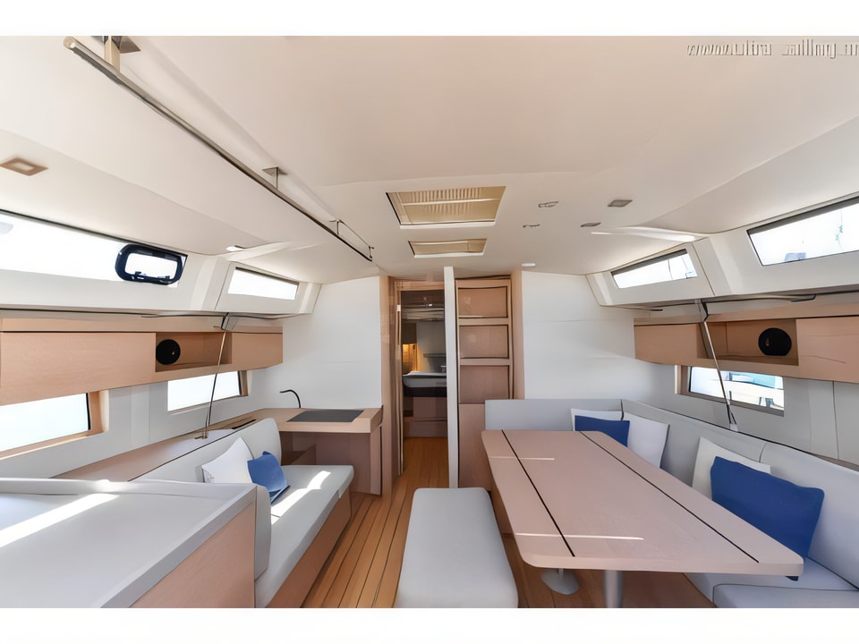Interior of Oceanis 46.1 sail boat with 5 cabins Croatia yacht charter