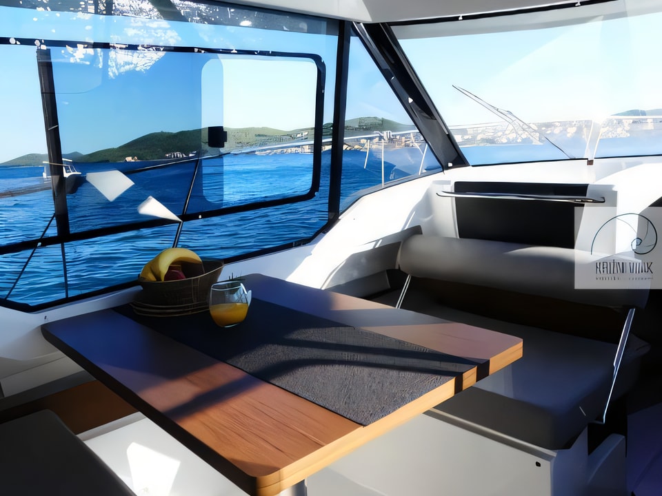 Interior of Merry Fisher 795 motor boat with 1 cabins Croatia yacht charter
